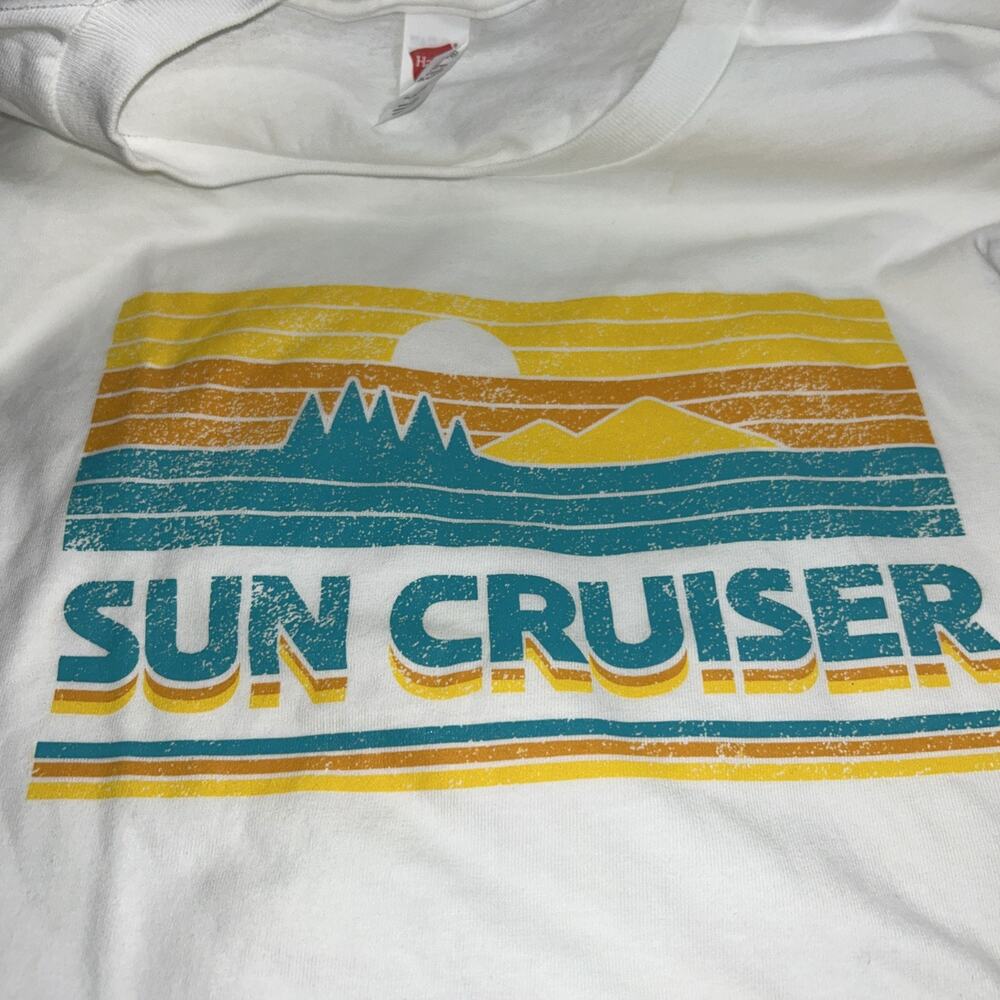 NWOT Sun Cruiser Brand Unisex 100% White Cotton T-shirt Size XL Made In Haiti